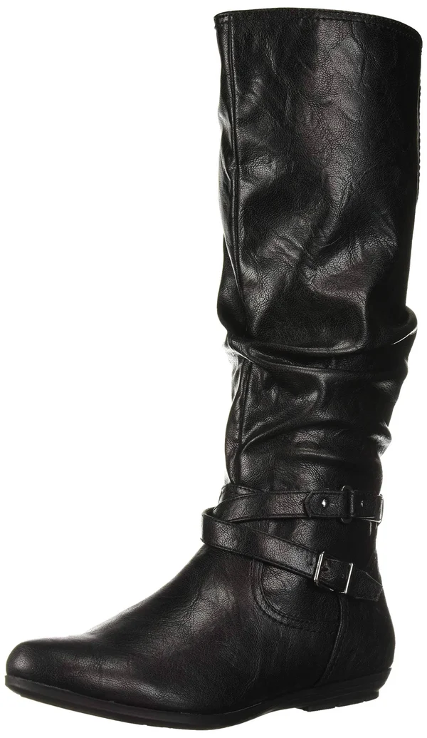 Cliffs by White Mountain Womens Franka Closed: Size:6.5 Black/tumbled/smooth