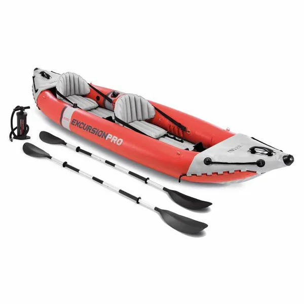 Intex 68309ep Excursion Pro 2 Person Inflatable Vinyl Kayak with Oars and Pump