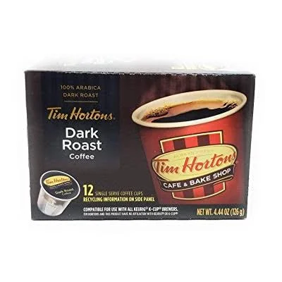 Tim Hortons Coffee, Dark Roast, Single Serve Cups