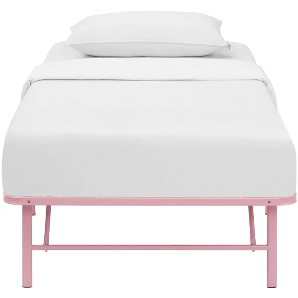 Modway Horizon Stainless Steel Pink Bed Frame - Twin