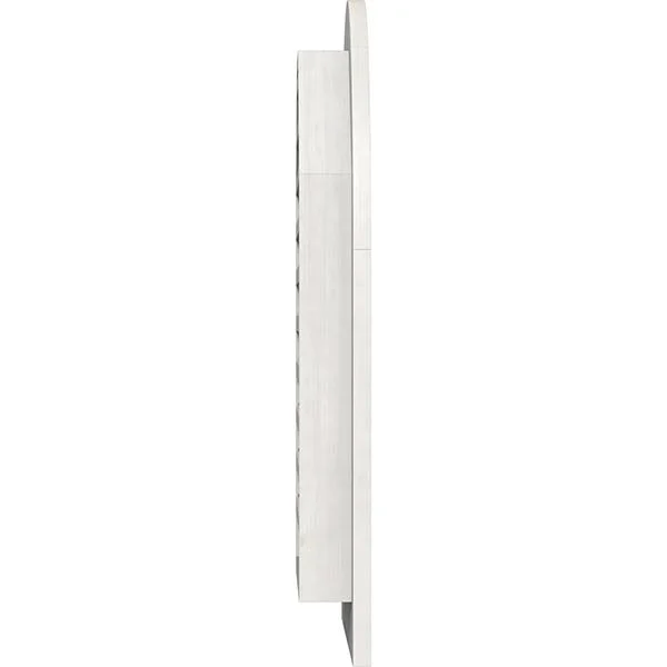 Ekena Millwork GVWRT20X2001RFPWR 20x22W x 20x22H Round Top Gable Vent (25x22W x 25x22H Frame Size): Primed - Functional, Rough Sa