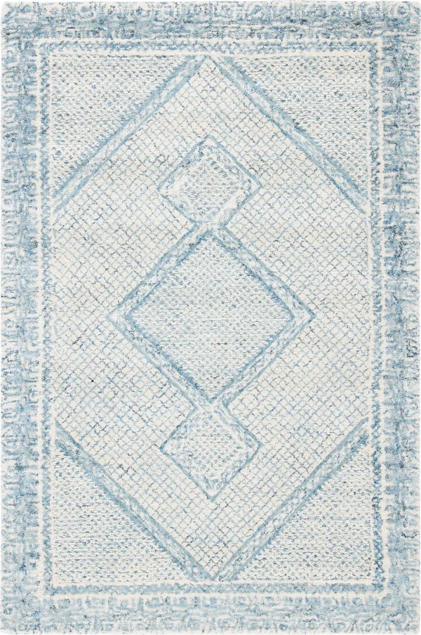 Safavieh 8& x 10& Abstract ABT345M Ivory - Blue Rug