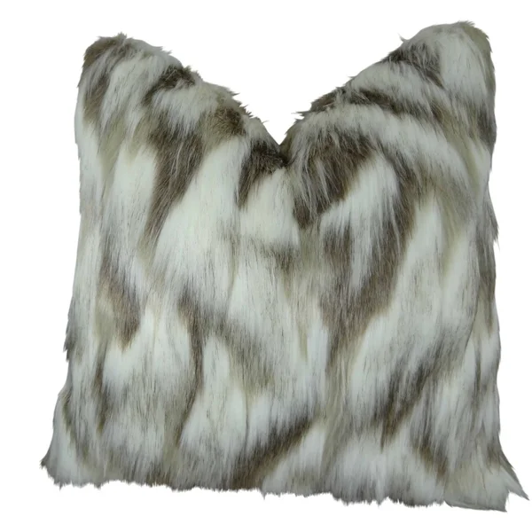 Plutus Tibet Faux Fox Handmade Throw Pillow 18x22 x 18x22