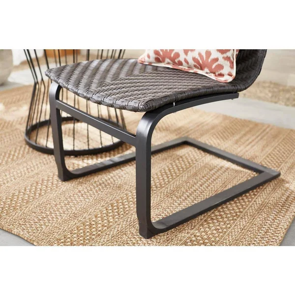 Hampton Bay Highton 3-Piece Wicker Outdoor Patio Spring Set