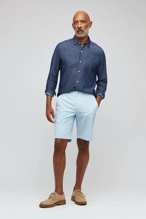 Men's Bonobos Stretch Washed Chino 9-Inch Shorts - Size 35 - Blue