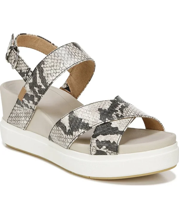 Dr. Scholl&s Scenario Women's Shoes Black/White Snake : 8 M