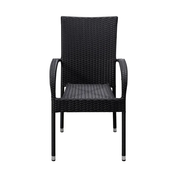 Patio Sense Morgan Outdoor Wicker Chair - Black - Set of 4