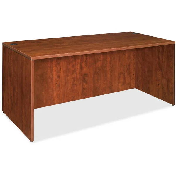 Lorell Cherry Essentials Rectangular Desk Shell, Red