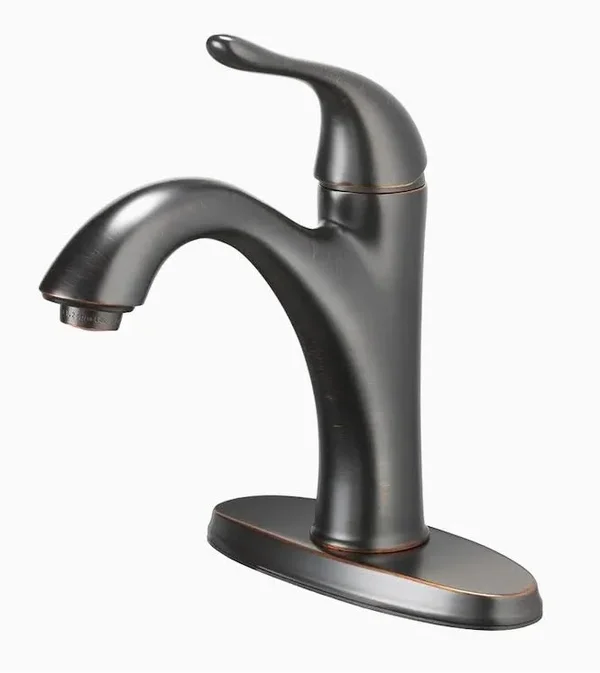 Home2O Elda Oil Rubbed Bronze 1-Handle Single Hole/4-in Centerset WaterSense Bathroom Sink Faucet with Drain