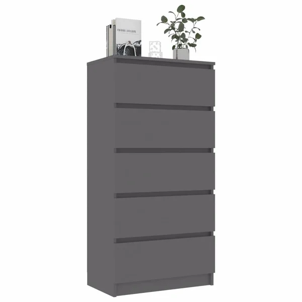 vidaXL Drawer Sideboard Concrete Gray 23.6x22x13.7x22x47.6x22 Chipboard