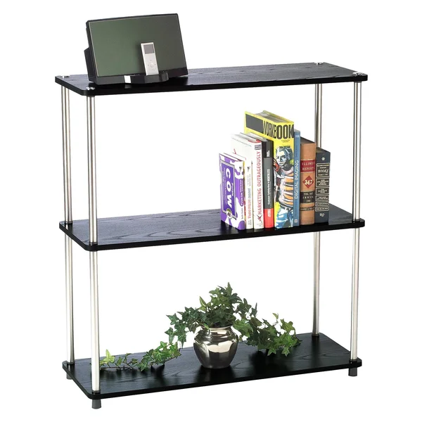 Convenience Concepts Designs2Go 3 Tier Bookshelf - Black