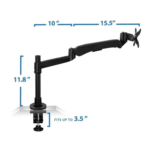 Single Articulating Monitor Desk Mount 13-30” Screen - Mount It!