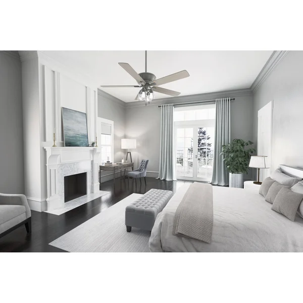 Hunter Grantham 60x22 Ceiling Fan w/LED Light - Matte Silver - 50945