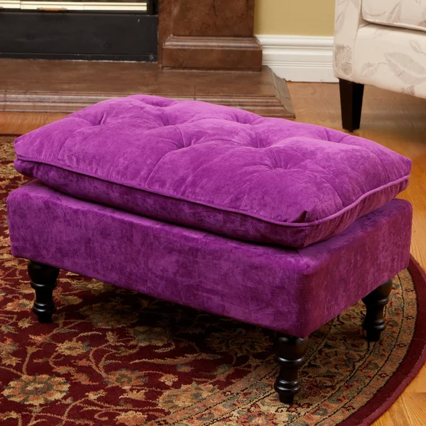 Cordoba Grey Tufted Ottoman