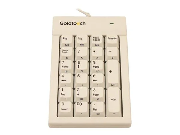 Goldtouch GTC-0033 White USB Wired Numeric Keypad