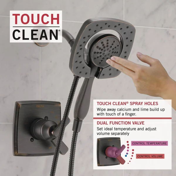Delta Faucet Ashlyn 17 Series Dual-Function Shower Trim Kit with 2-Spray