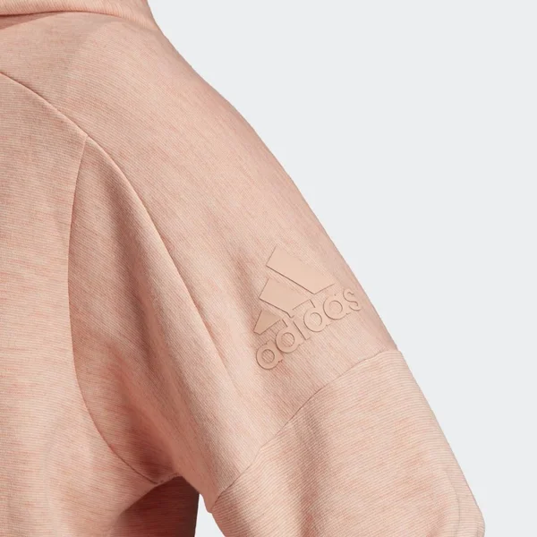 Adidas Women's ID Melange Hoodie - Large, Glow Pink