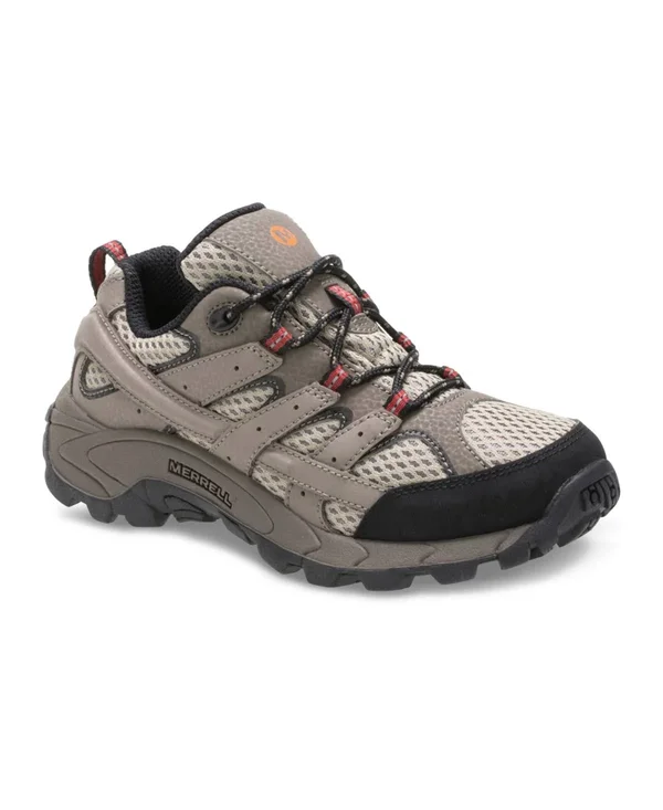 Merrell Moab 2 Low Lace Sneaker Bark Brown, Size 1 W Kids Shoes