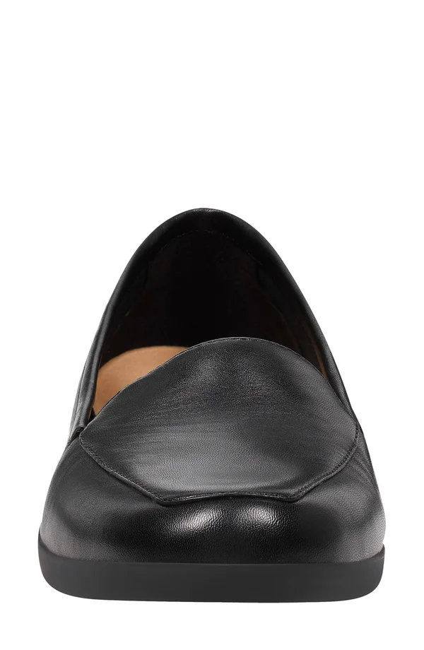 Easy Spirit Women's Devitt Loafer, Size: 6.5, Black Leather