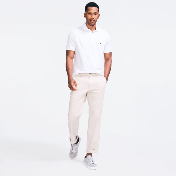 Nautica Men's Classic Fit Flat Front Deck Pant True Stone - 40x30