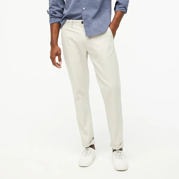 J.Crew Factory Mens Straight-Fit Flex Khaki Pant (Stone - Size 33x30)