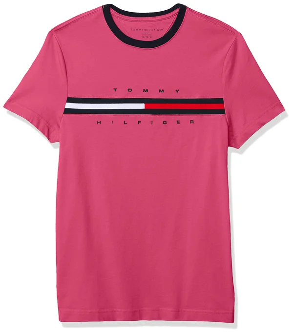 Tommy Hilfiger Men's Tino Logo T-Shirt - Raspberry Rose