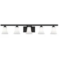 Livex Lighting 6485-04 Ridgedale 5-Light Bath Vanity, Black
