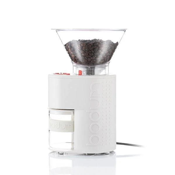Bodum Bistro Electric Burr Coffee Grinder Finish Off-White
