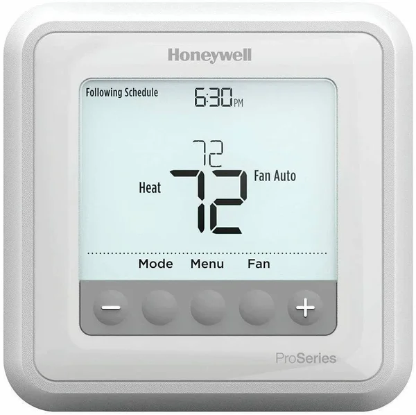 Honeywell Th6210u2001/u T6 Pro Programmable Thermostat, 2 Heat, 1 Cool Heat Pump or 1 Heat, 1 Cool Conventional