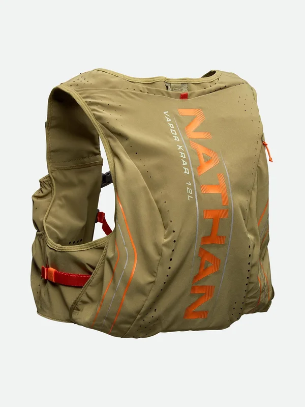 Nathan VaporKrar 12L 2.0 Insulated Hydration Vest Mosstone/Exuberance - Xs