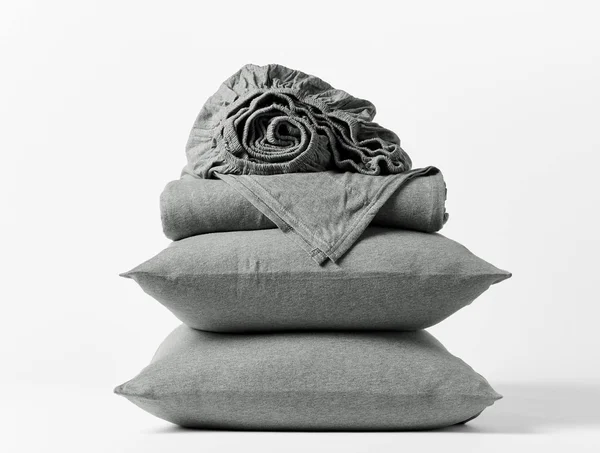 Coyuchi Organic Jersey Sheet Set (Queen, Gray Heather)