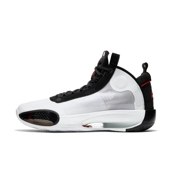 Jordan 34 White/Red/Black Men's Basketball Shoes - Size: 12