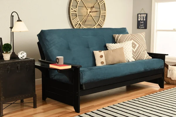 Kodiak Phoenix Frame-Black Finish-Suede Navy Mattress