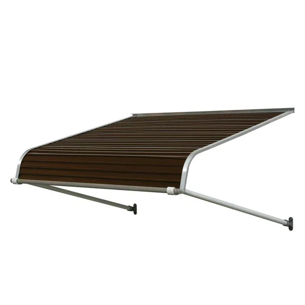 NuImage Awnings 1100 48-in Wide x 30-in Projection Brown Solid Fixed Door Awning, K110504820