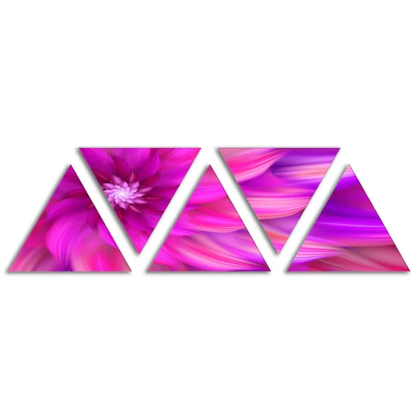 East Urban Home 'Massive Pink Fractal Flower' Graphic Art Print Multi-Piece Image on Wrapped Canvas