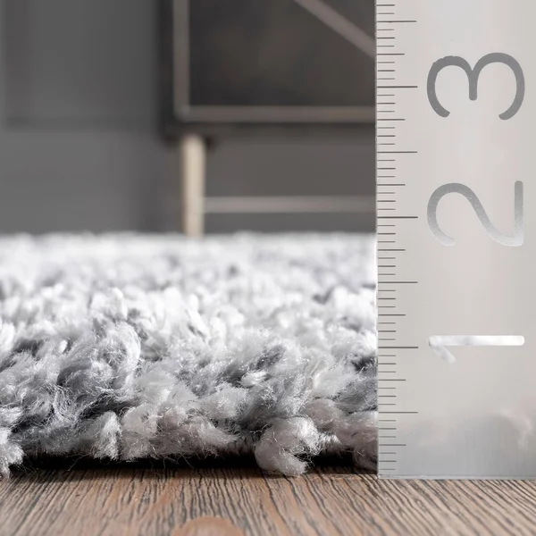 nuLOOM Gray Transitional Regina Shag Rug 5& Round