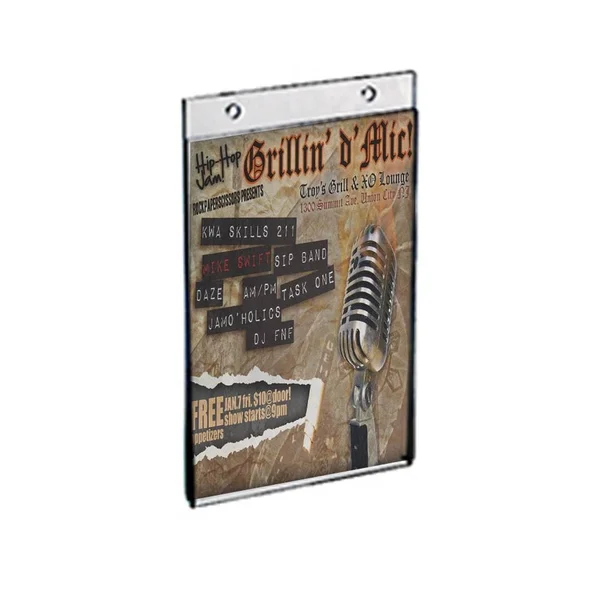 Azar Displays Wall-Mount U-Frame Acrylic Sign Holders