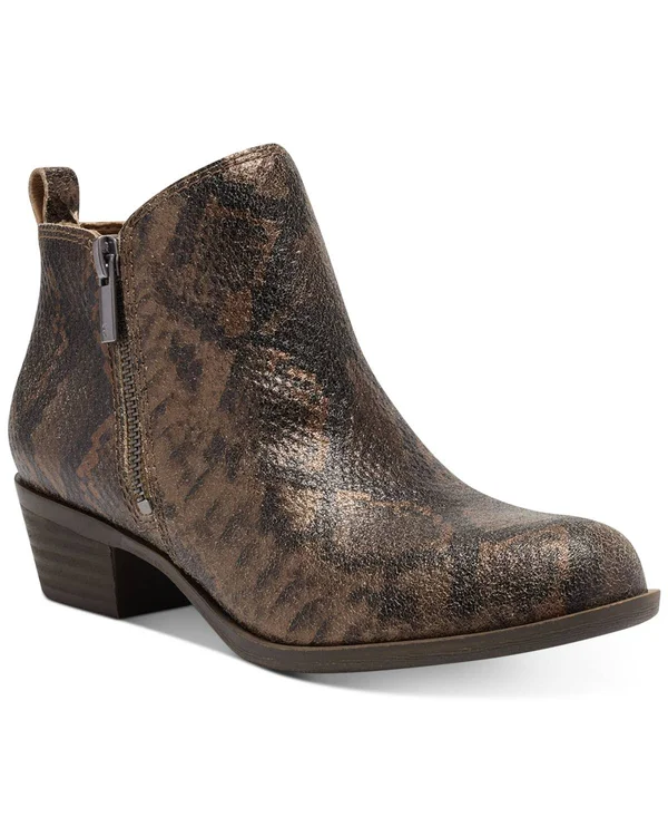 Women's Lucky Brand Basel Bootie - Size 8 M - Brown