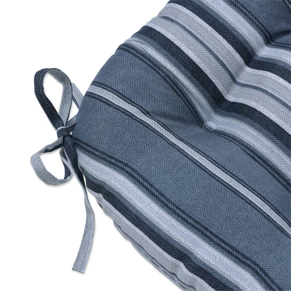 Pillow Perfect - Terrace Noir Reversible Chair Pad (Set of 2)