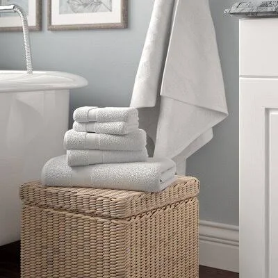 Patric 6 Piece Turkish Cotton Towel Set The Twillery Co. Color: White