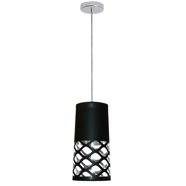Dainolite CUT-P-697 1 Light Cut Out Pendant JTone Black & Silver