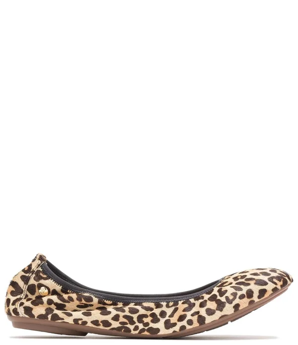 Hush Puppies Women's Chaste Ballet Flat - Size: 9.5, Leopard Calf Hair