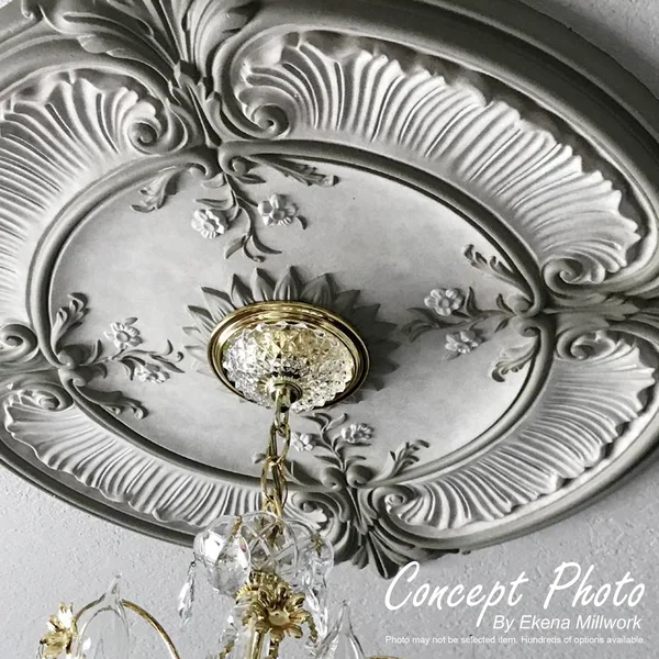 7 5/8x22OD x 1x22P Emery Leaf Ceiling Medallion (Pharaohs Gold)
