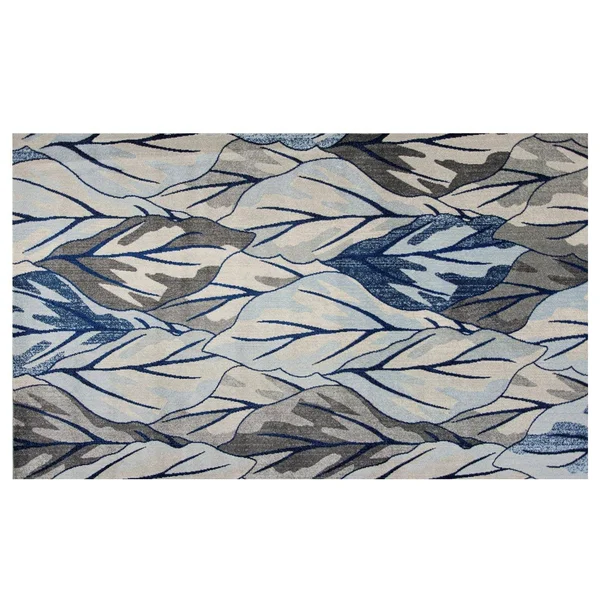 3&3x22 x 4&11x22 Polypropylene Grey-Navy Area Rug