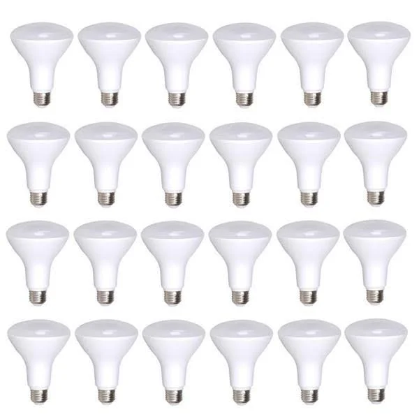Simply Conserve LED Light Bulbs, 8W (65w Equiv) Dimmable R30, Warm White, Quick Install 24-Count Contractor Pack
