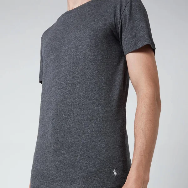 Polo Ralph Lauren Men's Cotton 3-Pack Crewneck T-Shirts - Navy/Charcoal Heather/White - L