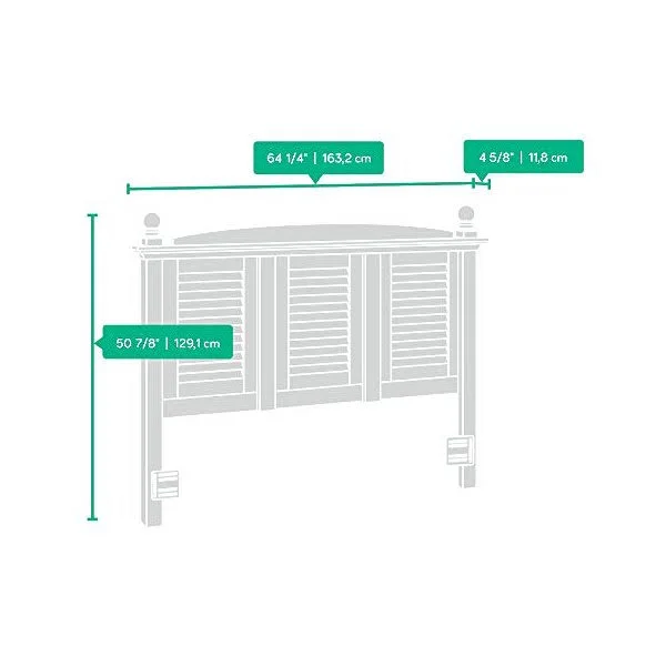 Sauder Harbor View Full/Queen Panel Headboard in Salt Oak