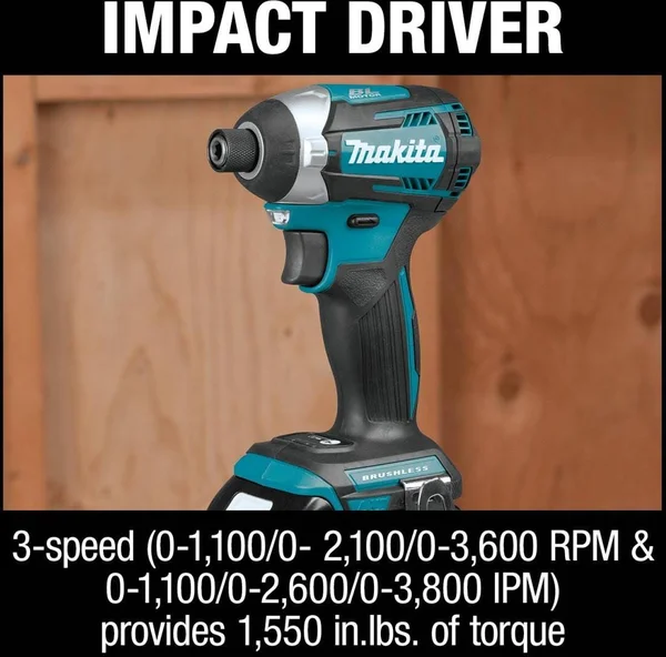 Makita XT452T 18V LXT 5.0Ah Lithium-Ion Brushless Cordless 4 Tool Combo Kit