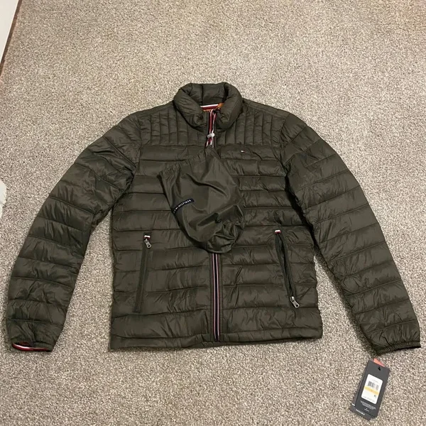 Tommy Hilfiger Men's Packable Puffer Jacket - Olive - Size S