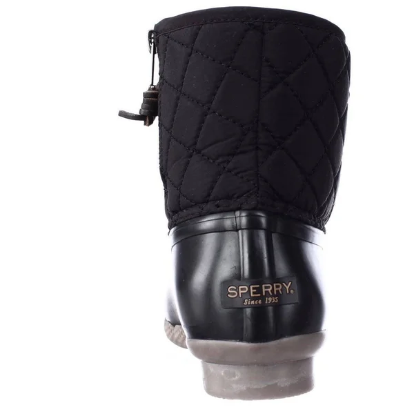 Sperry Women's Saltwater Sparkle Rubber Boots - Oat Gold - Size 9.5